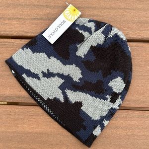 NWT SoulCycle Navy Camo Beanie